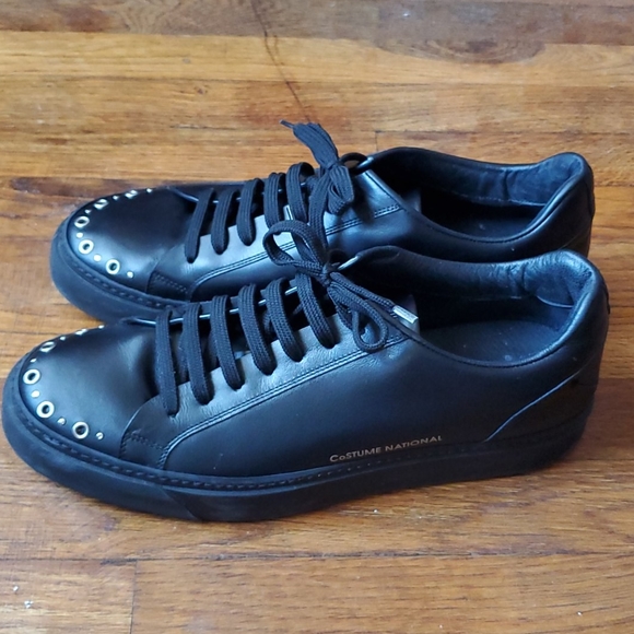 Costume National Men's Studded Leather Sneaker - Picture 5 of 9